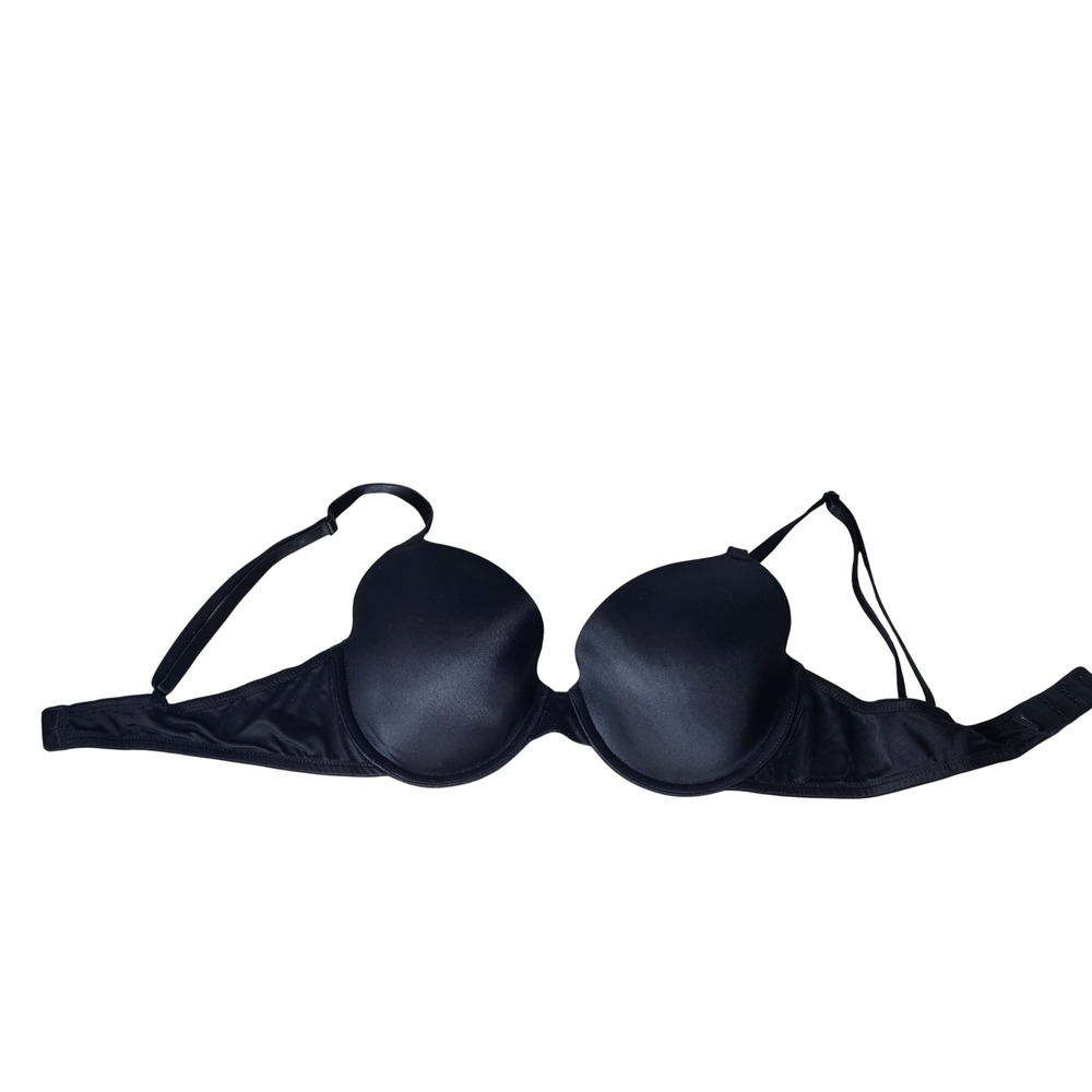 Victorias Secret PINK Wear Everywhere T-Shirt Bra Black 36C Underwire